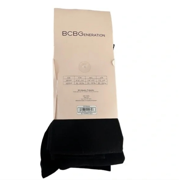 💕NWT BCBGeneration Fleece Lined Footless Tights💕Size M/L (2 Pairs) - Picture 5 of 6